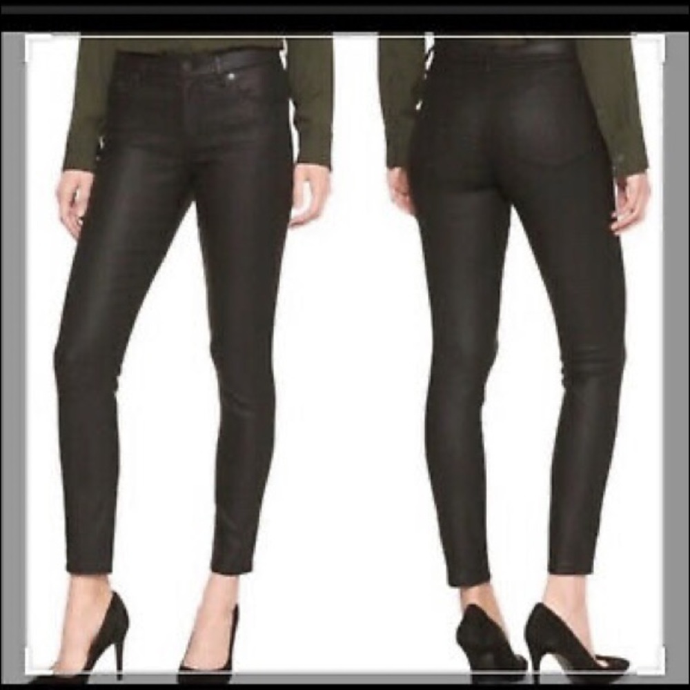High Rise Black Coated Skinny - Picture 2 of 6